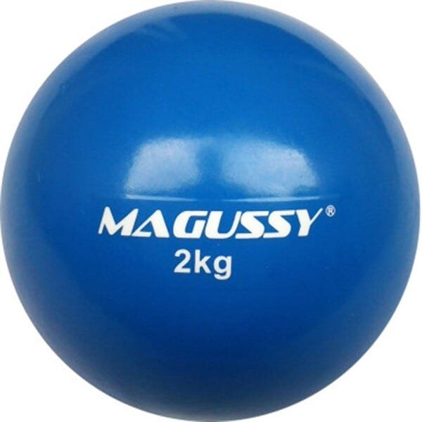 Kit com 3 Medicine Slam Balls Magussy PVC 1, 2 3 kg Sem Kick Vermelho