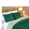 Cobre Leito Cama King 3 peças Colcha 200 fios Dupla Face Colors:Esmeralda/ Verde Claro - 2