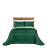 Cobre Leito Cama King 3 peças Colcha 200 fios Dupla Face Colors:Esmeralda/ Verde Claro - 3
