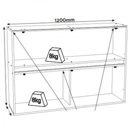 Armário Aéreo 2 Portas Basculantes 1.20cm Requinte Henn - 4