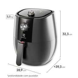 Fritadeira Elétrica Grand Airfryer Electrolux 4l Eaf30 Grafite 127v - 7