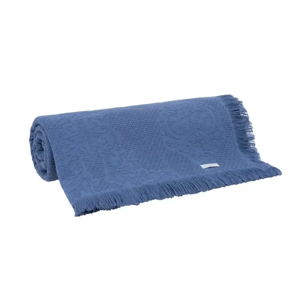 Colcha Solteiro Buddemeyer Medalhão 100% Algodão Azul - 3