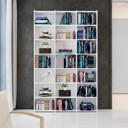 Estante de Livros Escritório 21 Nichos Livreiro Montenegro Branco Brienza Decor - 1