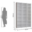Ver imagem 3 de Estante de Livros Escritório 21 Nichos Livreiro Montenegro Branco Brienza Decor