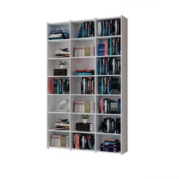 Estante de Livros Escritório 21 Nichos Livreiro Montenegro Branco Brienza Decor - 6