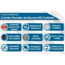 Ver imagem 2 de Colchão Casal Plumatex de Espuma D23 Confortex 1,38x1,88