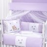 Kit Berço Menina Lilás Padrão Americano 10 Peças Bordado - 2