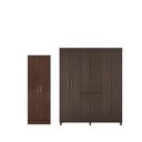 Ver imagem 5 de Conjunto Guarda Roupa Casal e Sapateira Gran Siena 8 Portas 2 Gavetas MDP Cafe Touch Demóbile