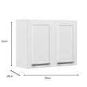 Ver imagem 4 de Armário de Cozinha Aéreo Itatiaia Aço 2 Portas Florença Branco Neve