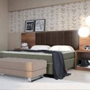 Ver imagem 1 de Combo Colchão Casal Netsono Mola Bonnel + Cama Box + Cabeceira Casal Castor Revollution Marrom + Tra