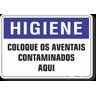 PLACA HIGIENE COLOQUE OS AVENTAIS CONTAMINADOS AQUI - 1