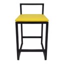 Ver imagem 1 de Banqueta Baixa Quadrada para Cozinha Bar Balcão:amarelo