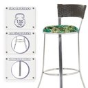 Ver imagem 4 de Jogo de Mesa Bistrô com Tampo de Vidro Redondo 4 Banquetas em Alumínio e Fibra Sintética Argila