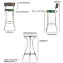 Ver imagem 2 de Jogo de Mesa Bistrô com Tampo de Vidro Redondo 4 Banquetas em Alumínio e Fibra Sintética Argila
