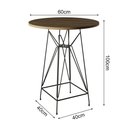 Ver imagem 2 de Jogo Mesa Bistrô Eames Amêndoa 60Cm 3 Banquetas Preta Base Ferro Preto - Cor: Amendoa