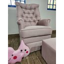 Ver mais imagens de Poltrona de Amamentaçao Balanço e Puff Lila Baby Linho Rosê - Larbelle Móveis