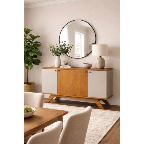 Buffet 4 Portas Retrô 1gaveta América 1,50m Arbo Design