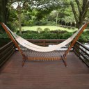 Ver imagem 2 de Suporte de Madeira para Rede de Descanso Multidecor + Rede Bege