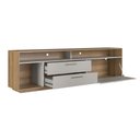 Ver imagem 4 de Rack para TV até 75 Polegadas com LED 1 Porta e 2 Gavetas Multimóveis Crart-RCK002 Mel/Arenas