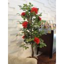 Ver imagem 1 de Planta Artificial Roseira Chilena Vermelha 1,30 Metros de Altura