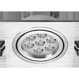 Spot Led Embutir Quadrado 7w Bivolt Luz Branca 6.500k em Alumínio Metalizado - 2