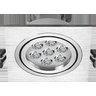 Spot Led Embutir Quadrado 7w Bivolt Luz Branca 6.500k em Alumínio Metalizado - 2