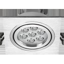 Ver imagem 1 de Spot Led Embutir Quadrado 7w Bivolt Luz Branca 6.500k em Alumínio Metalizado