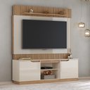 Ver imagem 3 de Home Painel Torino Sala para Tv 70 Polegadas com 2 Portas Off White/canelato+3d