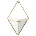 Ver imagem 4 de TRIGG - CONJUNTO COM 2 VASINHOS DE PAREDE BRANCO/DOURADO - UMBRA