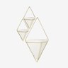 TRIGG - CONJUNTO COM 2 VASINHOS DE PAREDE BRANCO/DOURADO - UMBRA - 5