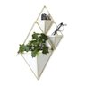 TRIGG - CONJUNTO COM 2 VASINHOS DE PAREDE BRANCO/DOURADO - UMBRA - 6