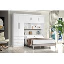 Ver imagem 1 de Guarda Roupa com Cabeceira Casal Cancun J&A Móveis Branco 200x204x47