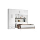 Ver imagem 2 de Guarda Roupa com Cabeceira Casal Cancun J&A Móveis Branco 200x204x47