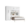 Guarda Roupa com Cabeceira Casal Cancun J&A Móveis Branco 200x204x47 - 2