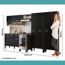 Ver imagem 7 de Armário de Cozinha Compacta Arizona Fusion One Carraro Carvalho com Preto