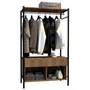 Ver imagem 4 de Guarda Roupa 90cm 2 Gavetas Paris Light Demolição/Preto