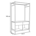Ver imagem 2 de Guarda Roupa 90cm 2 Gavetas Paris Light Demolição/Preto