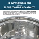 Ver imagem 3 de Elite Gourmet Panela de Arroz 20 Xícaras com Panela Inox e Função Aquecer