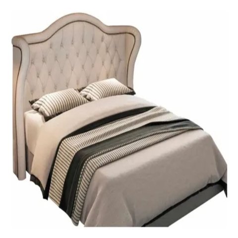 Cabeceira para Cama Queen 160 cm Monaco - Linho Bege