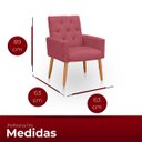 Ver imagem 6 de Poltrona para Sala Reforçada Confortável Íris Suede Ads Decor Poltrona Cadeira Sala Quarto Decorativ