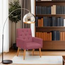 Ver imagem 2 de Poltrona para Sala Reforçada Confortável Íris Suede Ads Decor Poltrona Cadeira Sala Quarto Decorativ