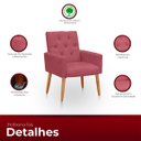 Ver imagem 3 de Poltrona para Sala Reforçada Confortável Íris Suede Ads Decor Poltrona Cadeira Sala Quarto Decorativ