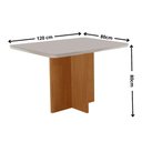 Ver imagem 4 de Mesa de Jantar Olimpia 120cm Tampo MDF Vidro Canto Copo com 4 Cadeiras Lorena