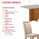 Ver imagem 2 de Mesa de Jantar Olimpia 120cm Tampo MDF Vidro Canto Copo com 4 Cadeiras Lorena