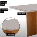 Ver imagem 6 de Mesa de Jantar Olimpia 120cm Tampo MDF Vidro Canto Copo com 4 Cadeiras Lorena