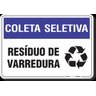 PLACA COLETA SELETIVA RESÍDUO DE VARREDURA - 1