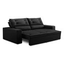 Ver imagem 3 de Sofá Retrátil e Reclinável 2 lugares com Molas 1,50m Lais Suede Preto Adonai Estofados