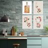 Kit 4 Quadros Cozinha Vintage- Bless This Kitchen 45x34cm:moldura Branca - 2