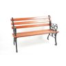 Banco de Jardim em Madeira e Pé de Ferro Francês Namoradeira - Tzp - Castanho - 2 Lugares - 1
