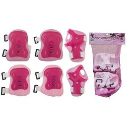 Kit Patins Infantil com Led 4 Rodas In-Line Capacete e acessórios Feminino 36-39 Rosa - 4 Kit Patins Infantil com Led 4 Rodas In-Line Capacete e acessórios Feminino 36-39 Rosa - 4